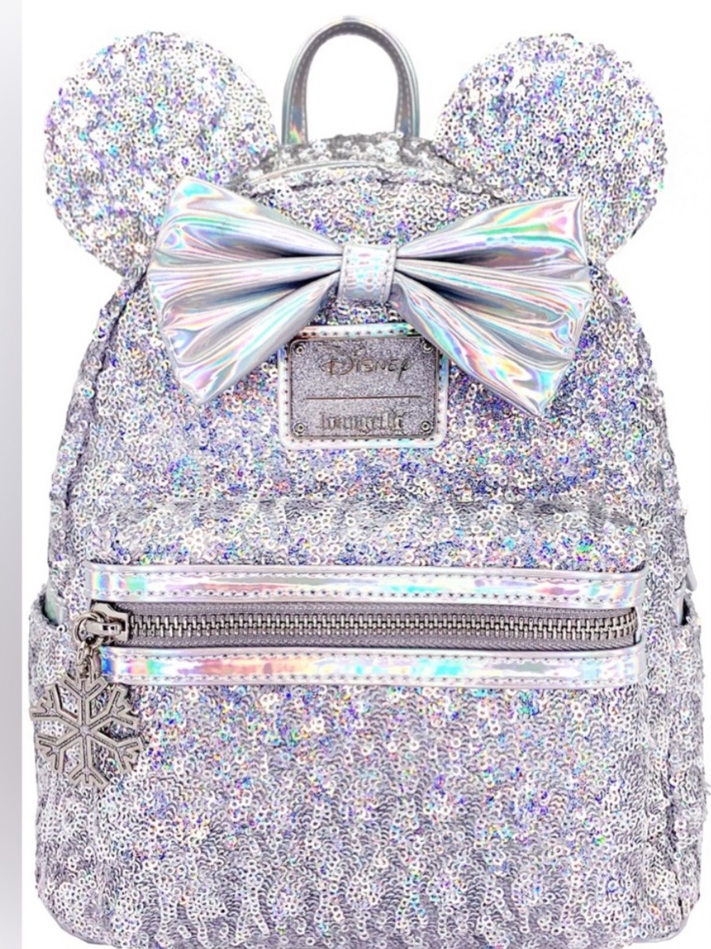 Loungefly Disney Iridescent Sequin Backpack - Silver